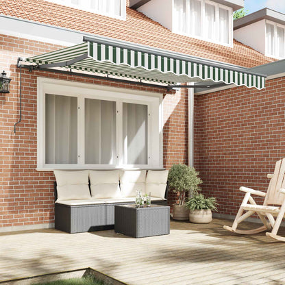 Retractable Awning Green 350 x 200 cm Fabric