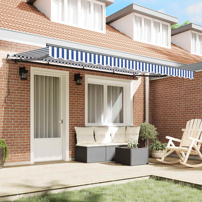 Retractable Awning Blue 400 x 200 cm Fabric