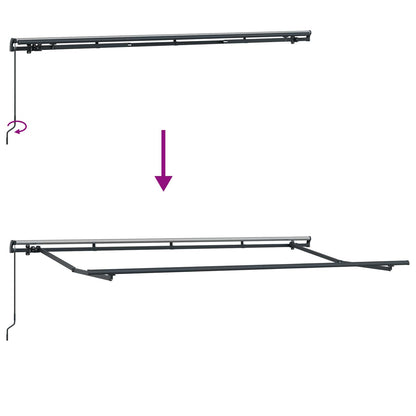 Retractable Awning Blue 400 x 200 cm Fabric