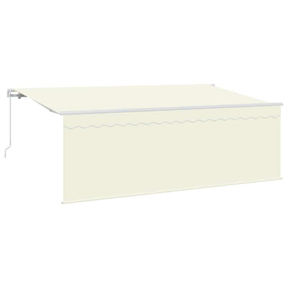 Retractable Awning Cream 400 x 200 cm Polyester and Aluminium