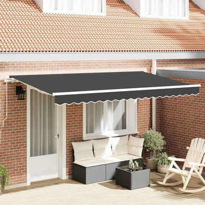 Retractable Awning Anthracite 400 x 200 cm Fabric
