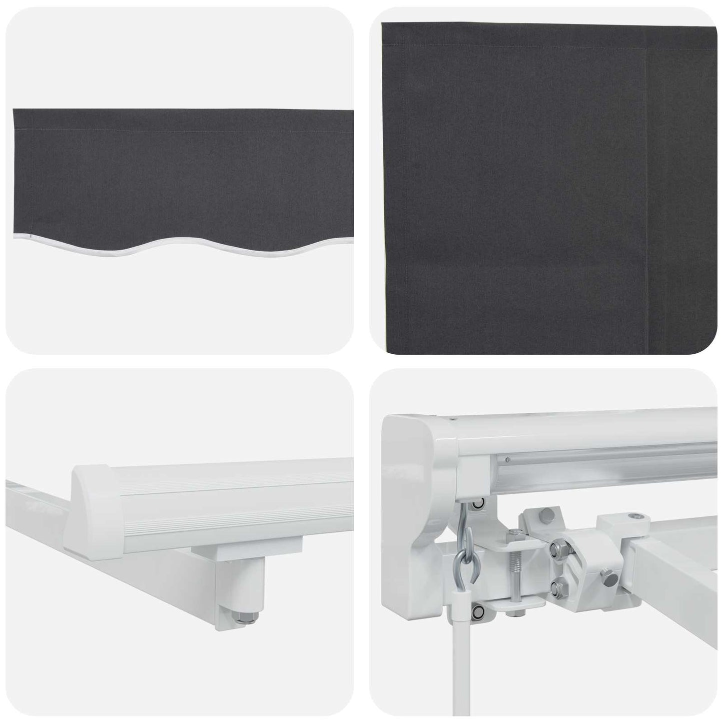 Retractable Awning Anthracite 400 x 200 cm