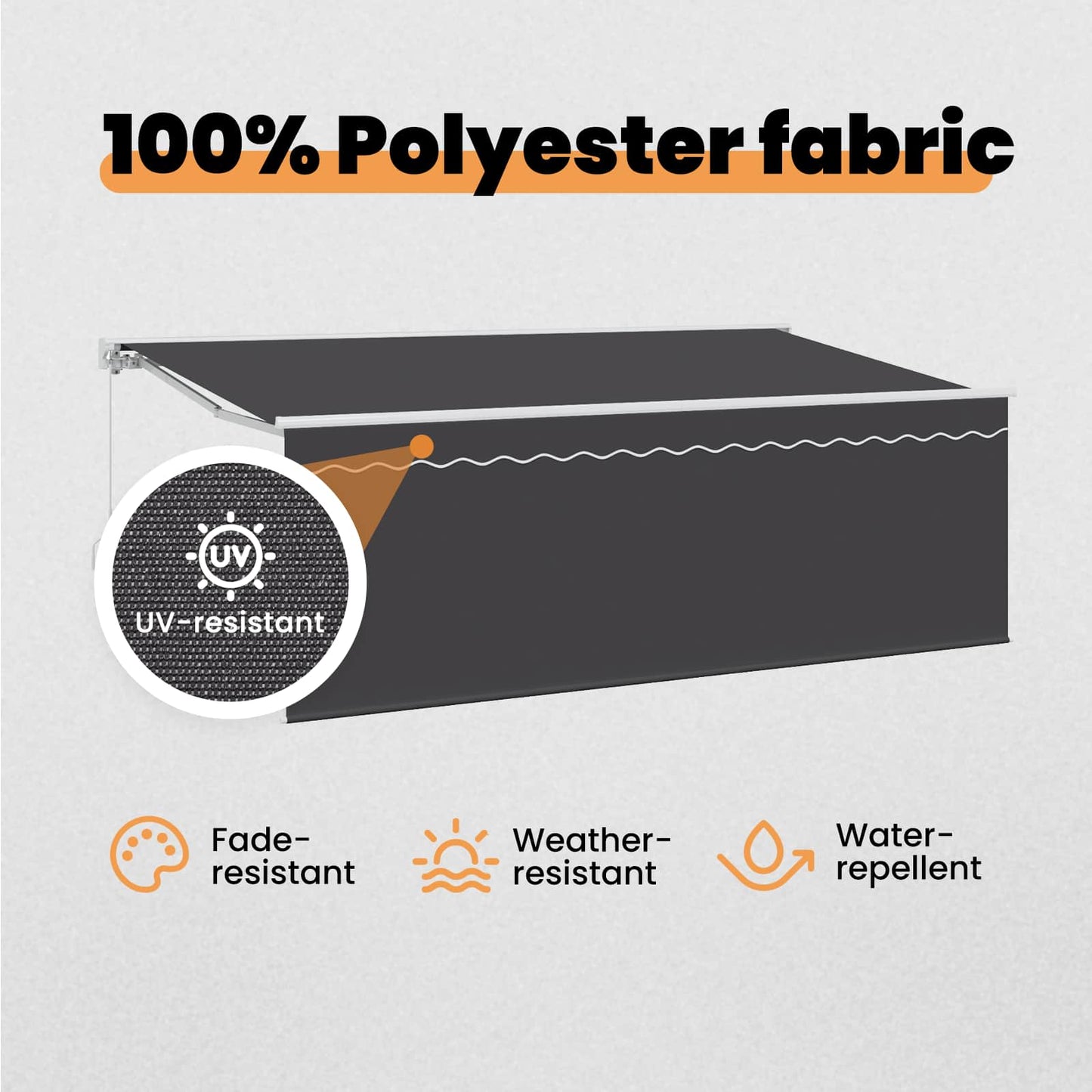 Retractable Awning Anthracite 400 x 200 cm