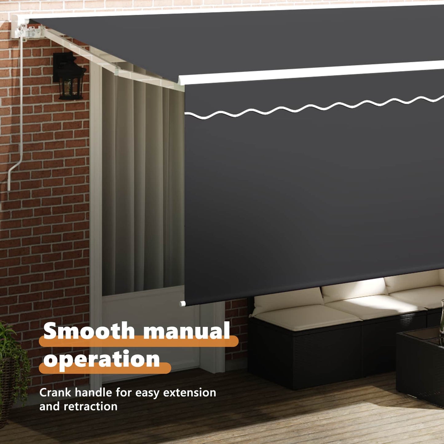 Retractable Awning Anthracite 400 x 200 cm