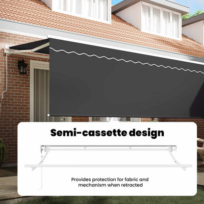 Retractable Awning Anthracite 400 x 200 cm