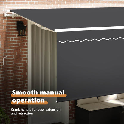 Retractable Awning Retractable Manual Anthracite 400 x 200 cm