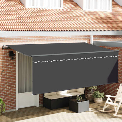 Retractable Awning Retractable Manual Anthracite 400 x 200 cm