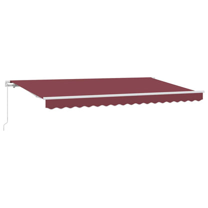 Retractable Awning Burgundy 400 x 200 cm Fabric