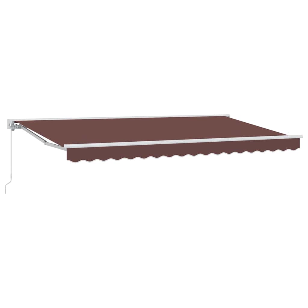 Awning Frame Brown 400 x 200 cm Polyester with PU coating