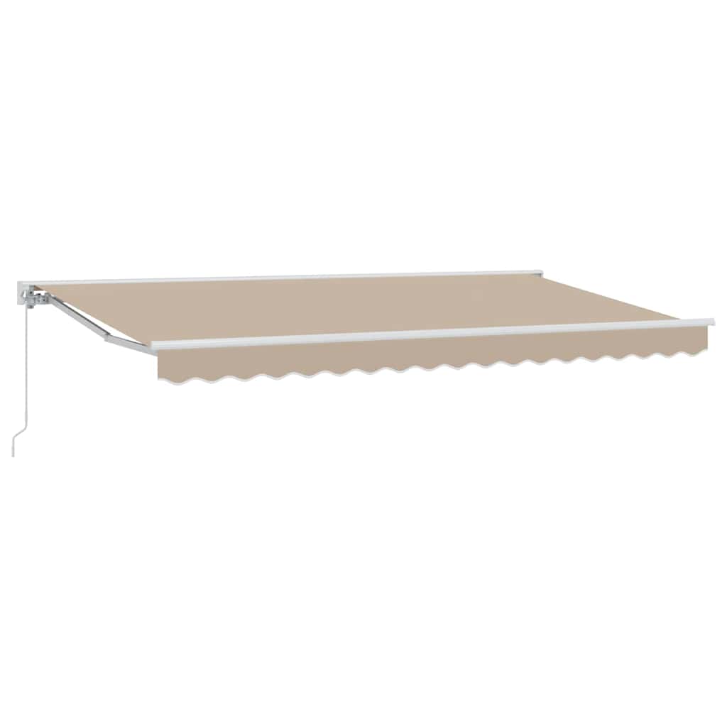 Awning Frame Beige 400 x 200 cm Polyester with PU coating