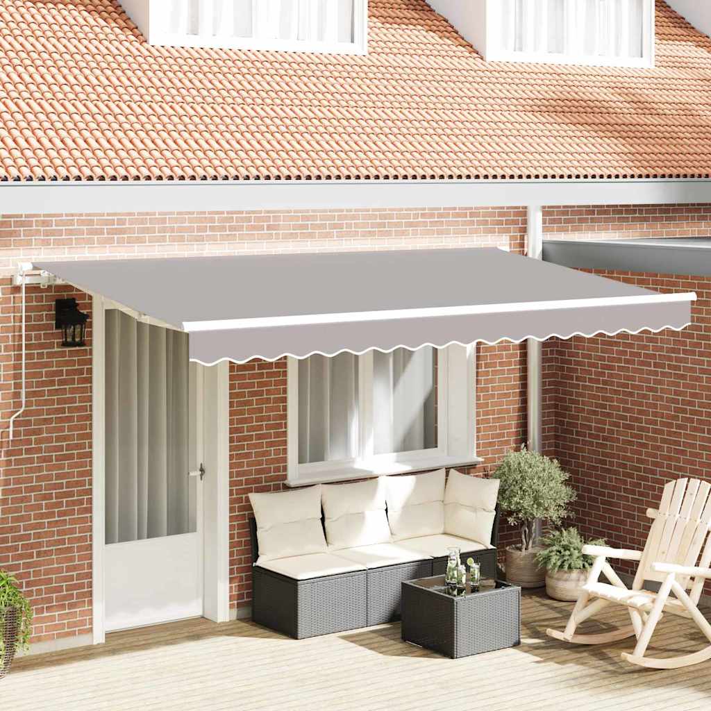 Retractable Awning Light Grey 400 x 200 cm Fabric