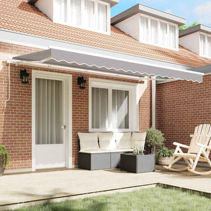 Retractable Awning Light Grey 400 x 200 cm Fabric