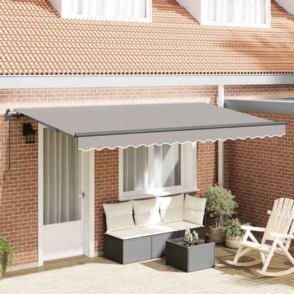 Retractable Awning Light Grey 400 x 200 cm Fabric