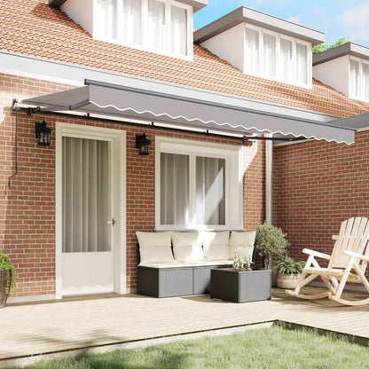 Retractable Awning Light Grey 400 x 200 cm Fabric
