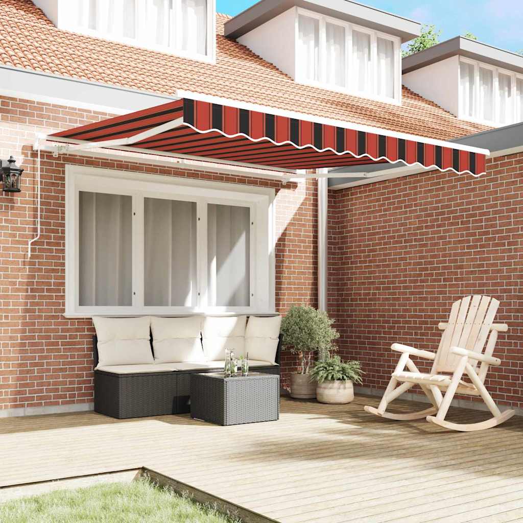 Retractable Awning Orange and Brown 300 x 250 cm