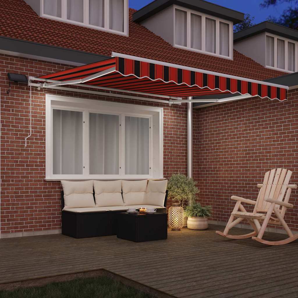 Retractable Awning Orange and brown 300 x 250 cm