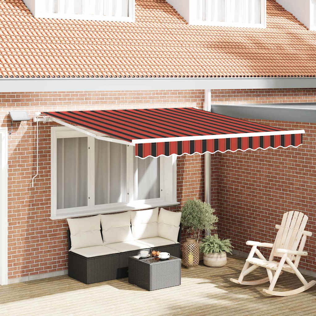 Retractable Awning Orange and brown 300 x 250 cm
