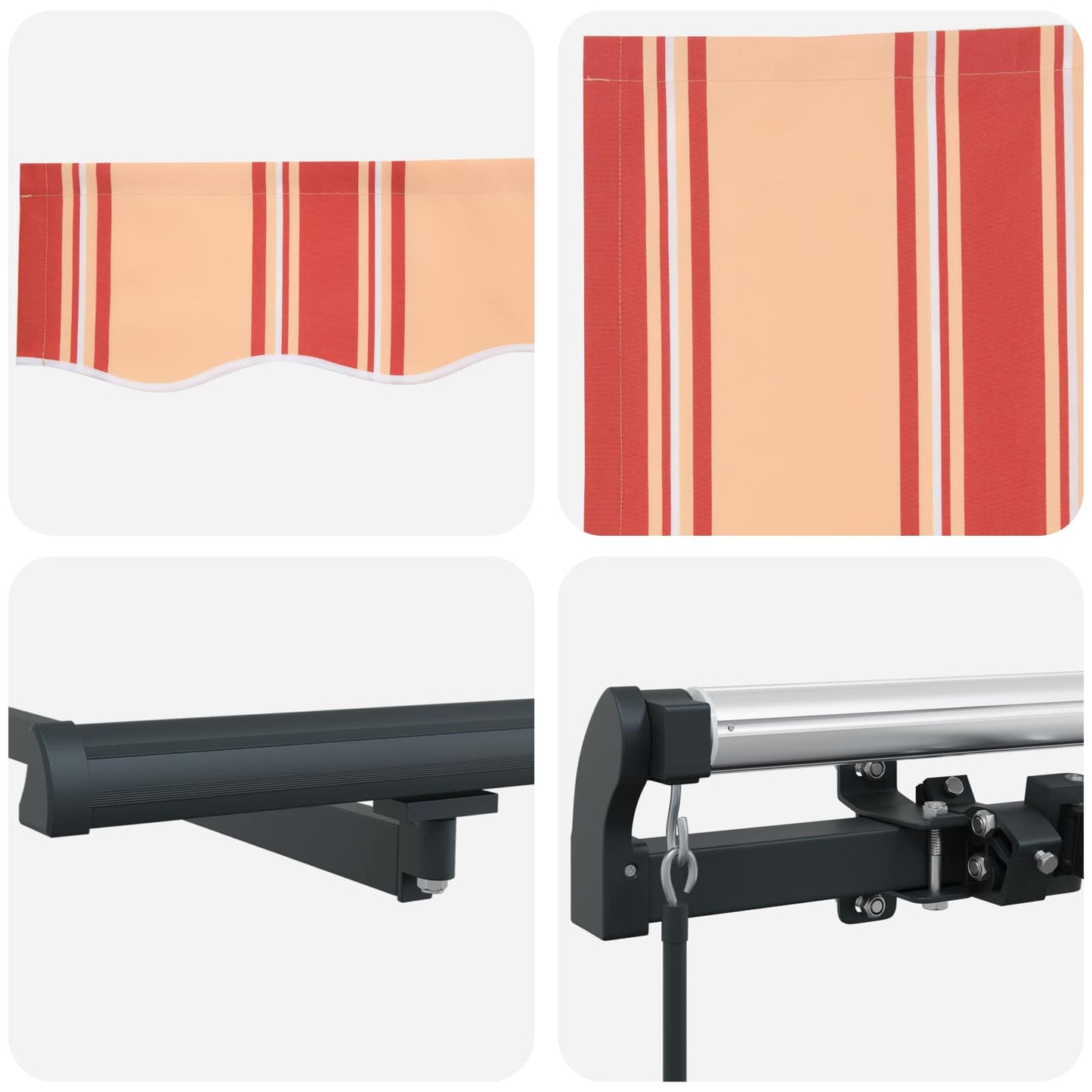 Retractable Awning Yellow and Orange 300 x 250 cm