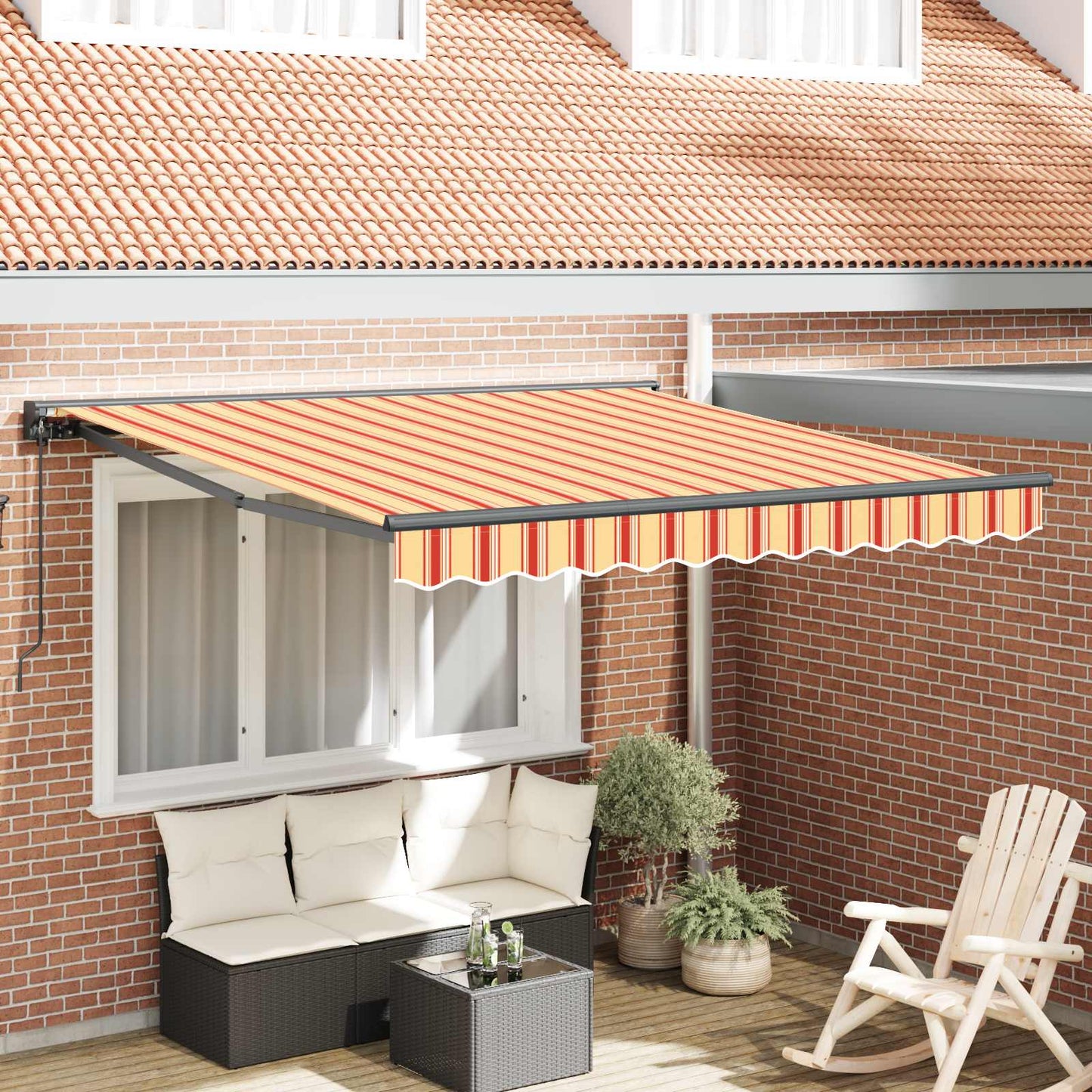 Awning Frame Multicolour 300 x 250 cm Polyester with PU coating