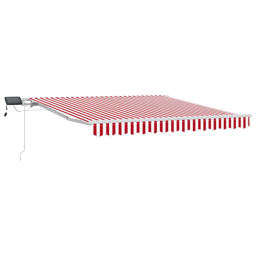 Retractable Awning Red and White 300 x 250 cm
