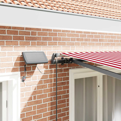 Retractable Awning Red and White 300 x 250 cm
