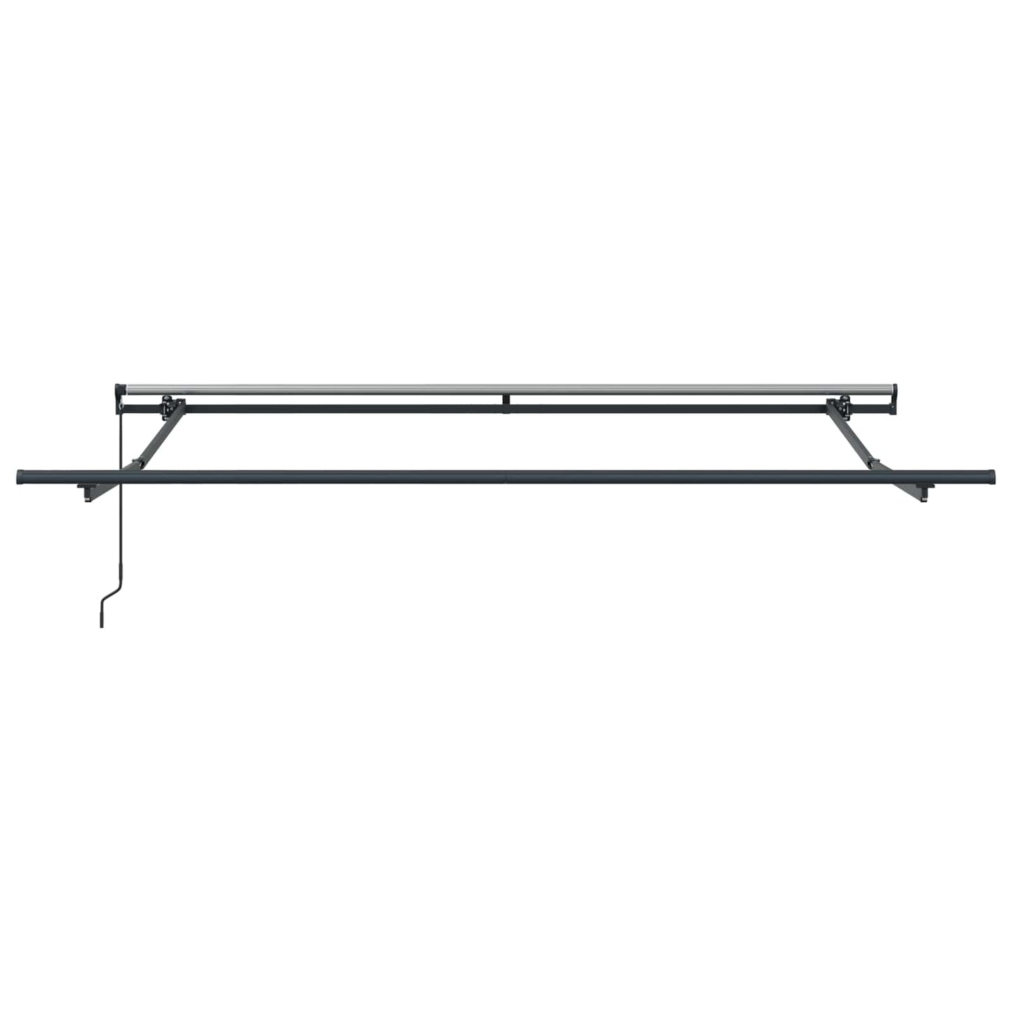Retractable Awning Black 300 x 250 cm Polyester and Steel