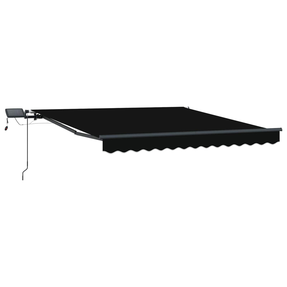 Retractable Awning Black 300 x 250 cm Fabric and Aluminium