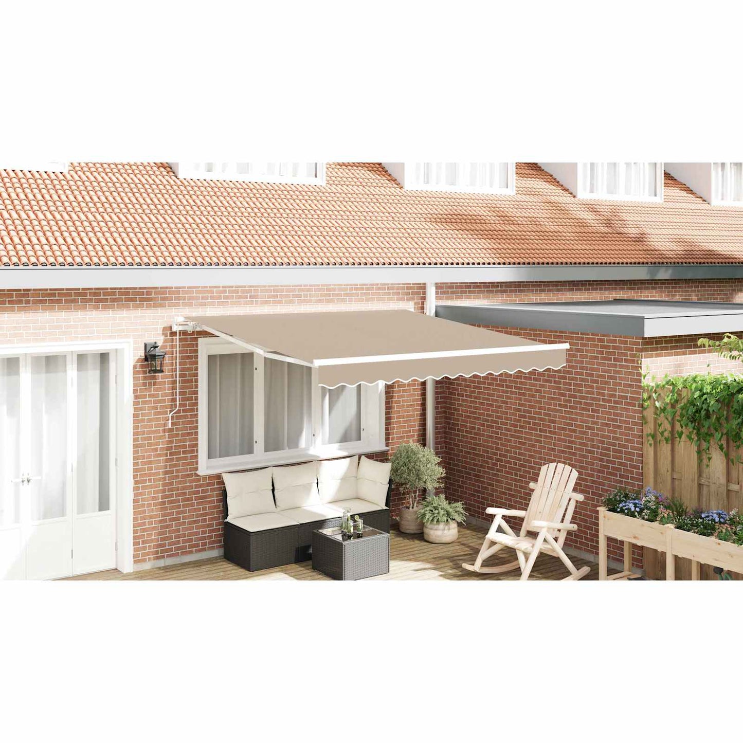 Retractable Awning Beige 300 x 250 x 165 cm