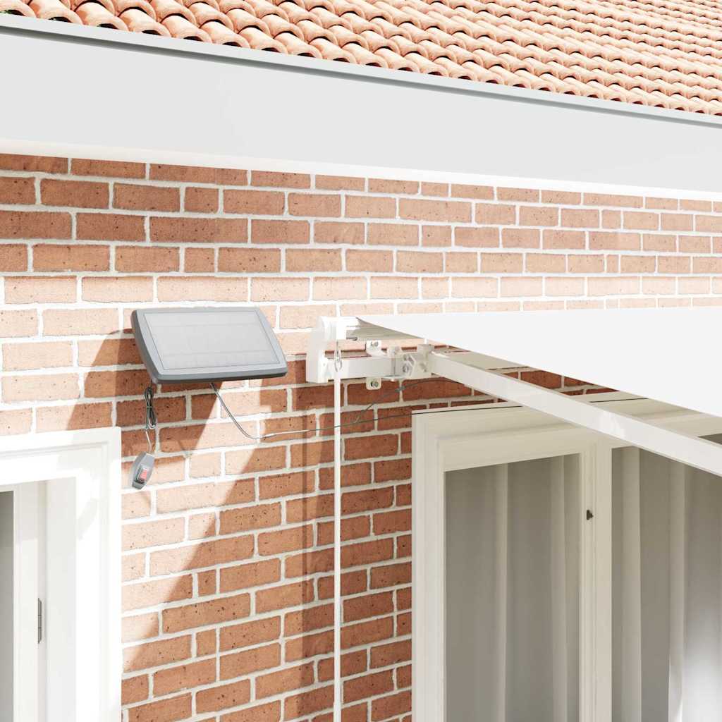 Retractable Awning White 300 x 250 cm Fabric and Aluminium