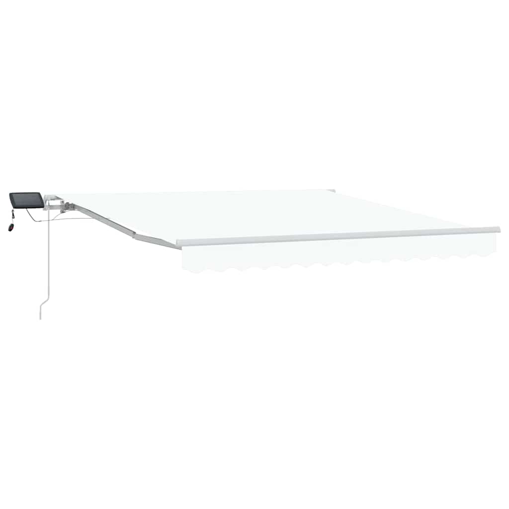 Retractable Awning White 300 x 250 cm Fabric and Aluminium