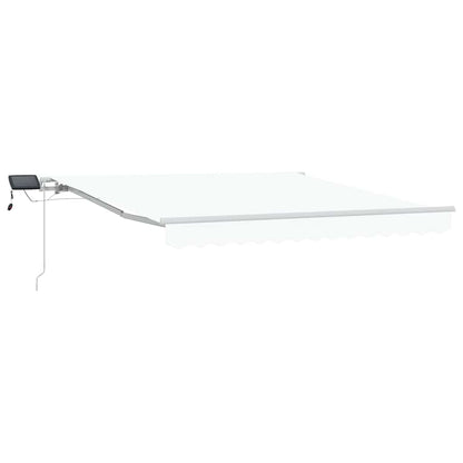 Retractable Awning White 300 x 250 cm Fabric and Aluminium
