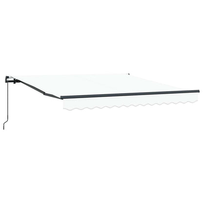 Retractable Awning White 300 x 250 cm Polyester and Aluminium