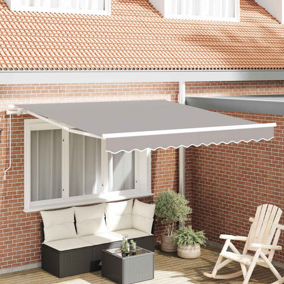 Awning Retractable Light Grey 300 x 250 x 165 cm Polyester