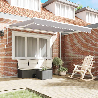 Awning Retractable Light Grey 300 x 250 x 165 cm Polyester
