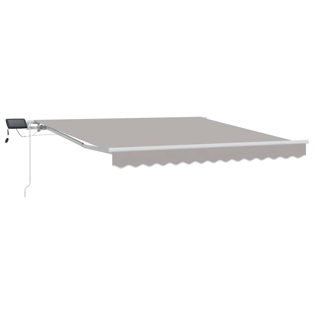 Retractable Awning Light Grey 300 x 250 cm Fabric and Steel
