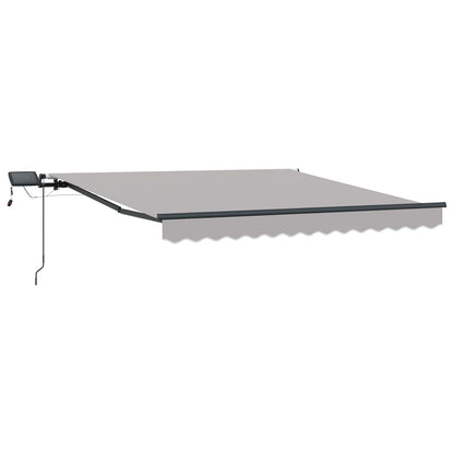 Retractable Awning Light Grey 300 x 250 cm Fabric and Aluminium