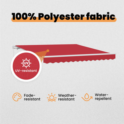 Retractable Awning Red 300 x 250 x 165 cm
