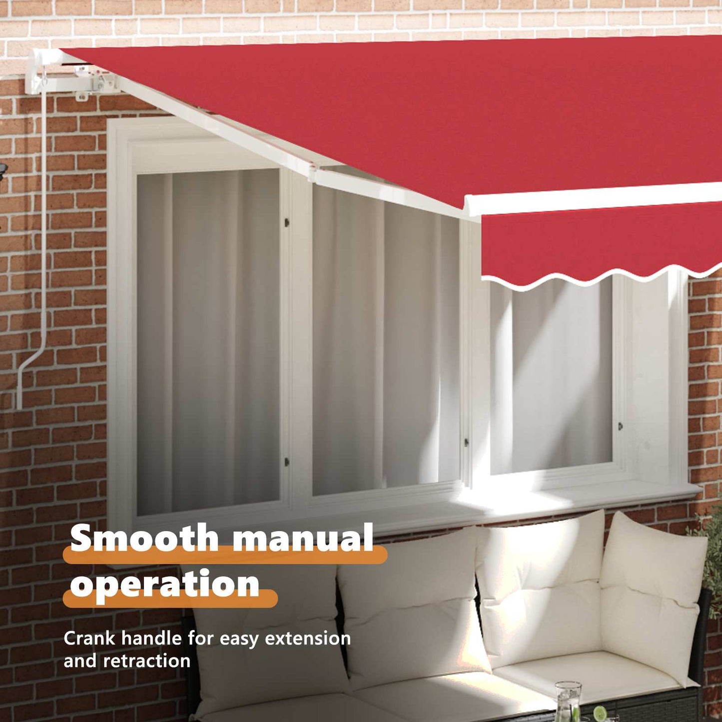 Retractable Awning Red 300 x 250 x 165 cm