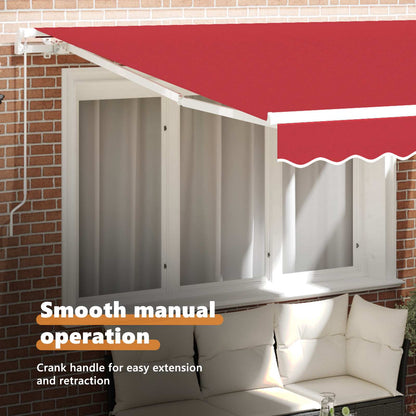 Retractable Awning Red 300 x 250 x 165 cm