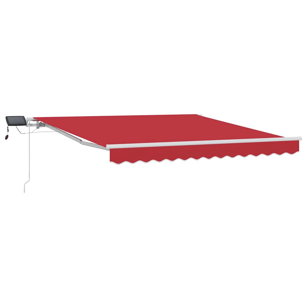 Retractable Awning Red 300 x 250 cm Fabric and Steel