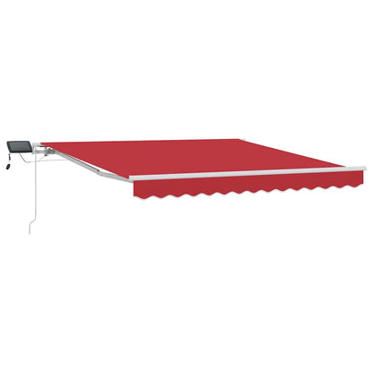 Retractable Awning Red 300 x 250 cm Fabric and Steel