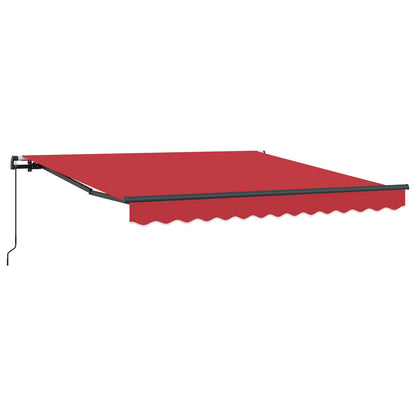 Retractable Awning Red 300 x 250 cm Polyester and Aluminium
