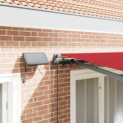 Retractable Awning Red 300 x 250 cm Fabric and Aluminium