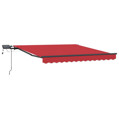 Retractable Awning Red 300 x 250 cm Fabric and Aluminium