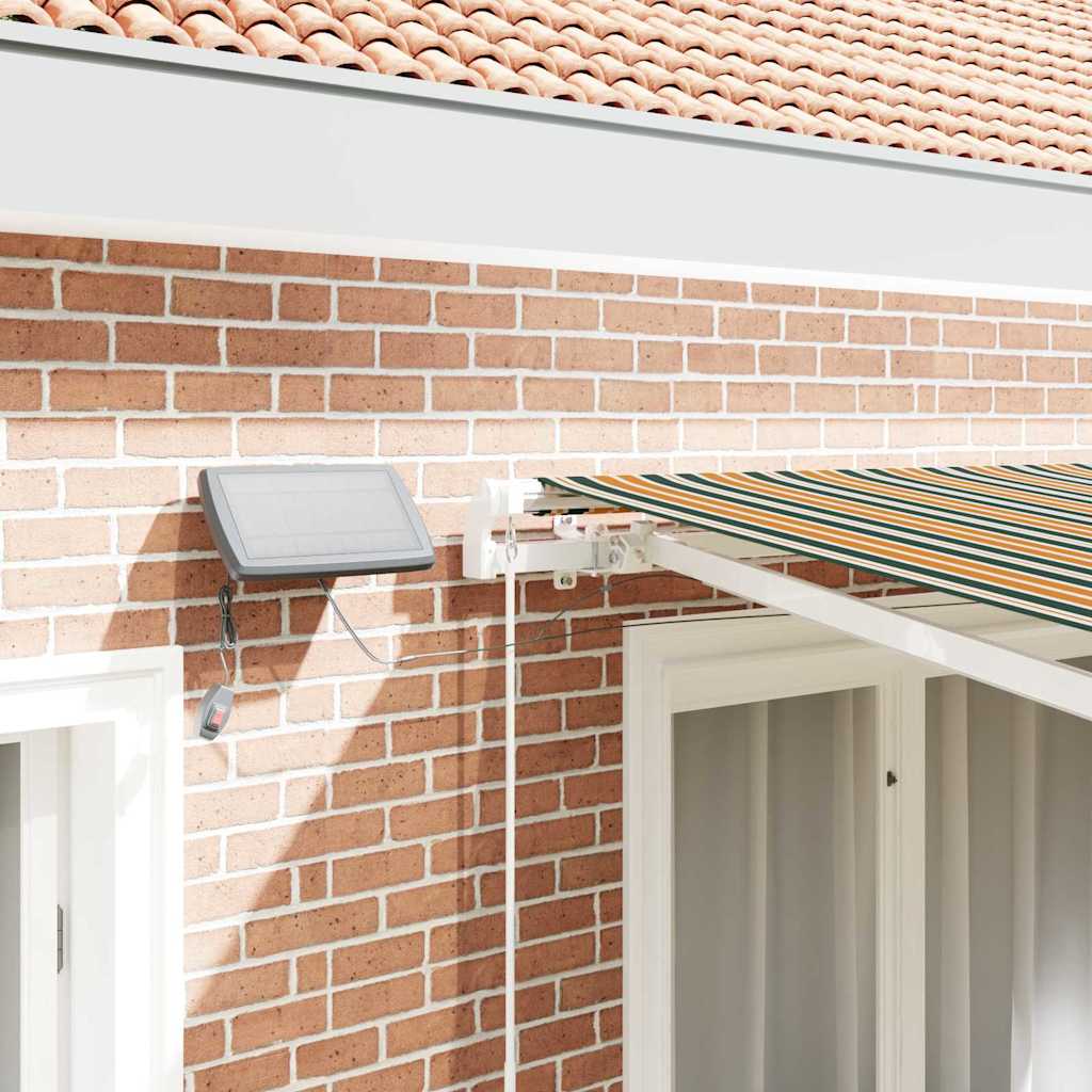 Retractable Awning Green and yellow 300 x 250 cm