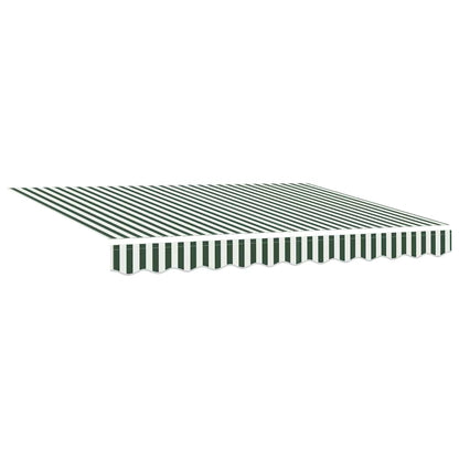 Awning Retractable Green and White 300 x 250 x 165 cm Polyester