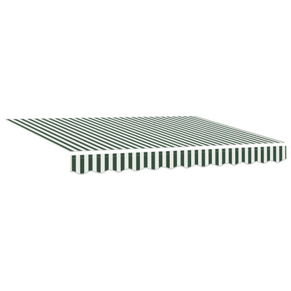 Retractable Awning Green and White 300 x 250 cm
