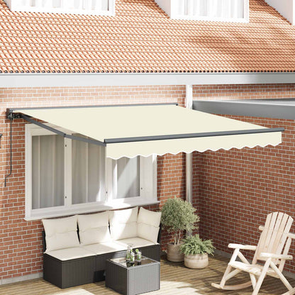 Awning Frame Cream 350 x 250 cm Polyester with PU coating