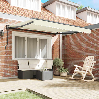 Awning Frame Cream 350 x 250 cm Polyester with PU coating