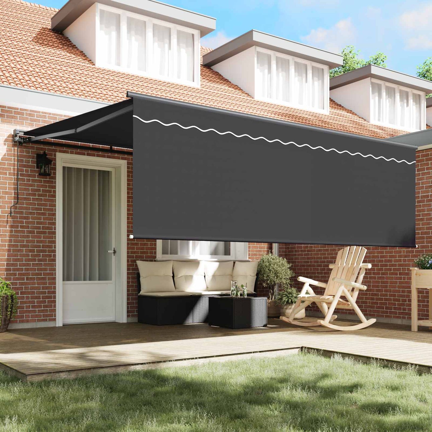Awning Frame Yellow and White 350 x 250 cm